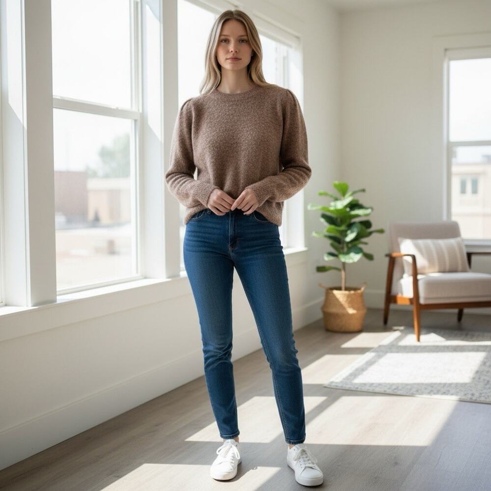 One Grey Day x Revolve Alpaca Merino Blend Lightweight Sweater‎ Size Small Luxe